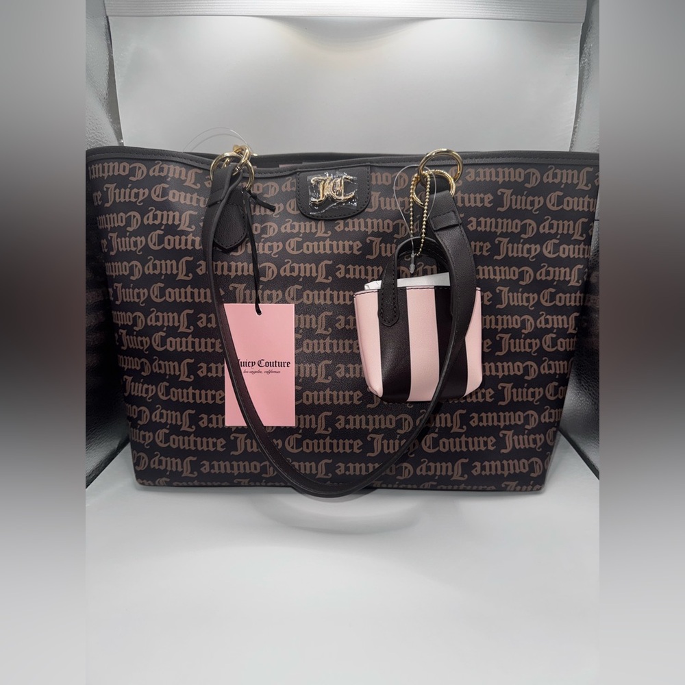 Juicy Couture Fun in the Sun Tote Chocolate Multi Color Cute Y2K Bag